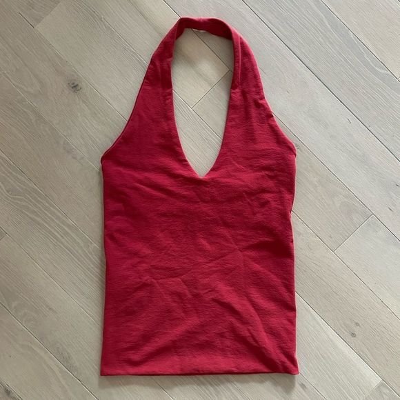 Theory Tops - Theory red halter neck tank top
